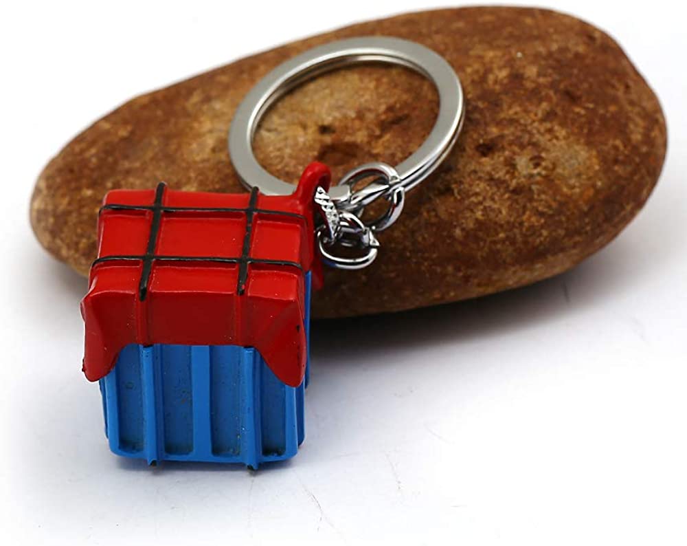 Exclusive PUBG 3D Air Drop Box Metal Keychain, Player Unknown BattleGrounds Key Chain/Key Ring
