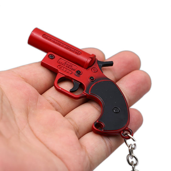 Exclusive PUBG Flare Gun Metal Keychain, Player Unknown BattleGrounds Key Chain/Key Ring