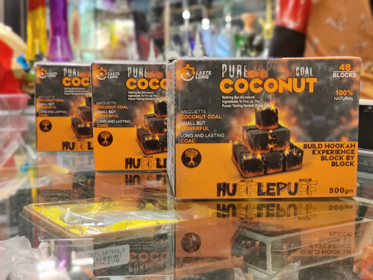 Original Hufflepuff Coconut Coal for hookah sheesha (natural coal)