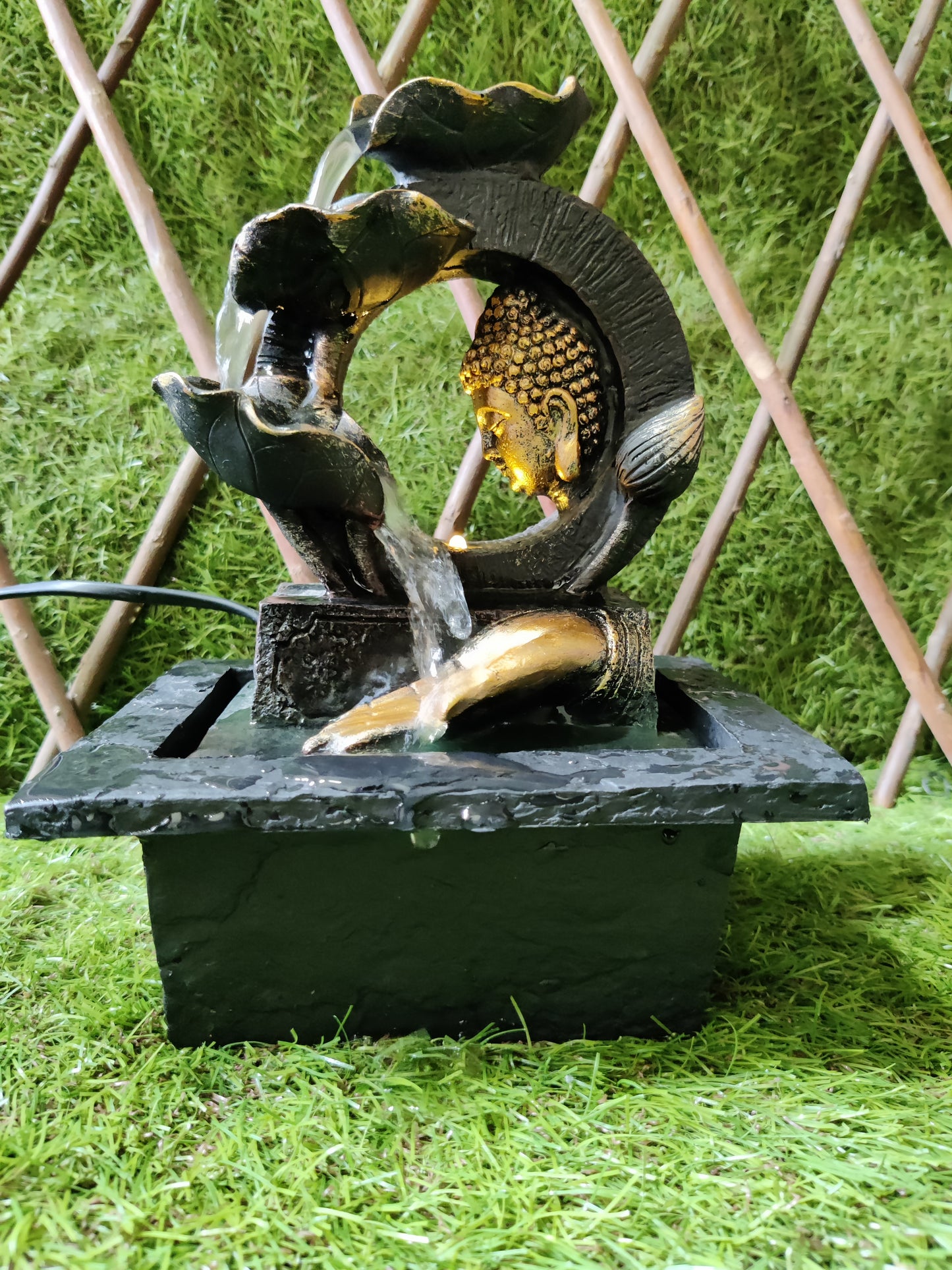 Area44 Home decor Waterfall fountain of Lord Buddha