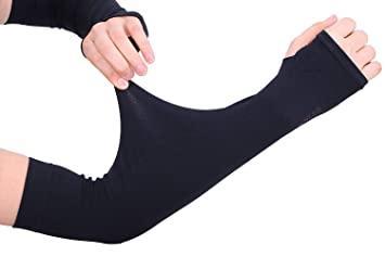 CompressionZ Compression Arm Sleeves for Men & Women UV Protection (Black,  L) : : Sports & Outdoors