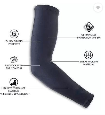 Buy black arm sleeves for bikers streachable