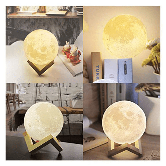 Buy UNIQUE 3D MOON LAMP as gift home showpiece