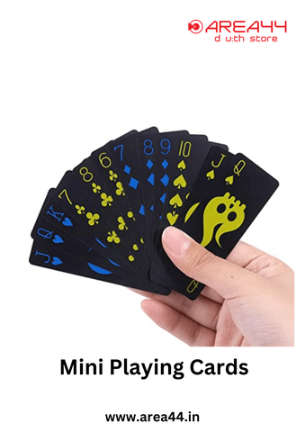 Unique Black Mini Playing Cards/Poker Cards | Waterproof PVC Plastic 1 Deck of 54 Mini Cards