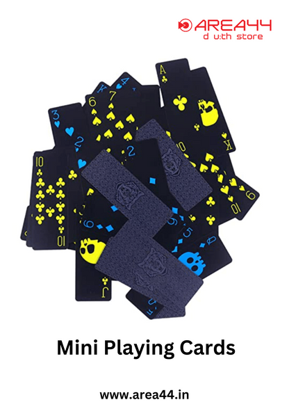 Unique Black Mini Playing Cards/Poker Cards | Waterproof PVC Plastic 1 Deck of 54 Mini Cards