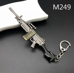 Exclusive PUBG M249 Sniper Gun Metal Keychain, Player Unknown BattleGrounds Key Chain/Key Ring