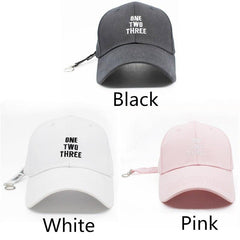 Fashion Design  Adjustable Unisex Adult Baseball Cap buy caps online in black white and pink color