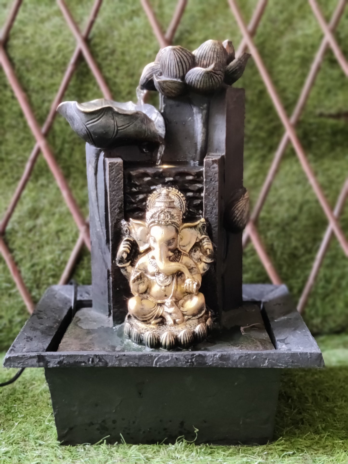 Area44 Exclusive Lord Ganesh Indoor Water Fountain (17 inch tall)