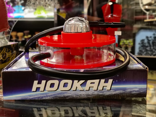 AREA44 Acrylic Round Mini Nano Smoke car Hookah sheesha with Silicone Hose and chillum Bowl (2.5 inches,Multicolor)