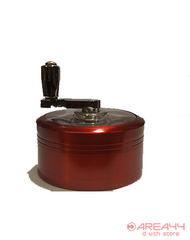 buy metal tobacco grinder red color of jumbo size