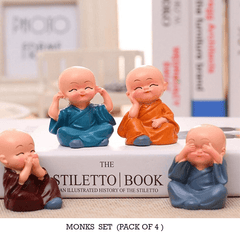 Buy Cute Miniature Buddha Monk set home decor as perfect gift for family