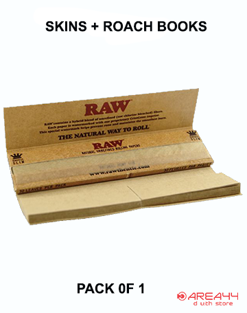 Genuine RAW natural unrefined rolling papers connoisseur [ King size s –  AREA44