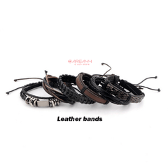best leather wristband for men for cool look or gift for him or gift for brother