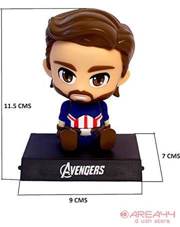 Buy Captain America Bobble Head with Mobile Holder as marvel accessories or Marvel toy buy captain america toy price online