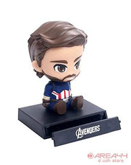 Buy Captain America Bobble Head with Mobile Holder as marvel accessories or Marvel toy a best gift for marvel lover or best gift for comic lover