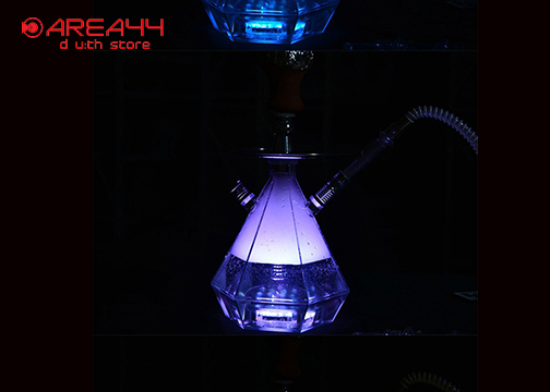 Area44 Original Diamond Acrylic Hookah with LED Remote Controlled Led Lighting (Multicolor,12 inches)