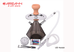 Area44 Original Diamond Acrylic Hookah with LED Remote Controlled Led Lighting (Multicolor,12 inches)