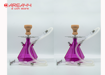 Area44 Original Diamond Acrylic Hookah with LED Remote Controlled Led Lighting (Multicolor,12 inches)