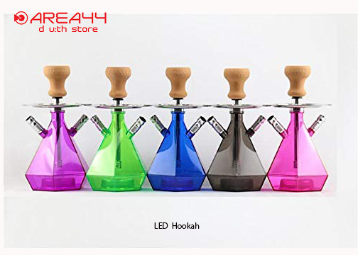 Area44 Original Diamond Acrylic Hookah with LED Remote Controlled Led Lighting (Multicolor,12 inches)