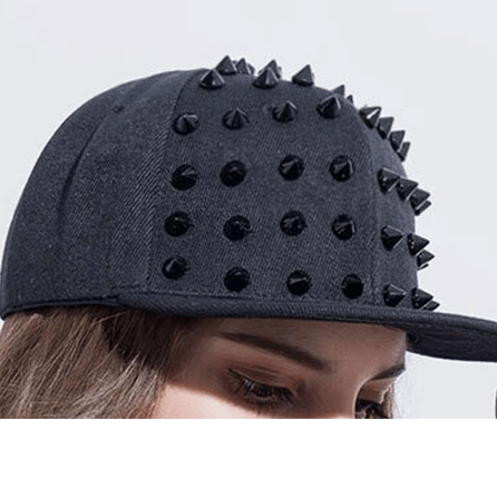 Buy Unisex Punk Cap or Hat Personality Jazz Snapback Spike Studded online in best price