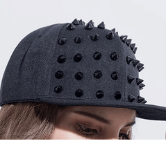 Buy Unisex Punk Cap or Hat Personality Jazz Snapback Spike Studded online in best price